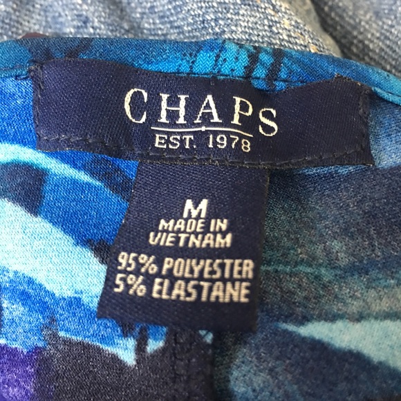 ❌SOLD❌Chaps Drape Front Ruched Poly Dress - Picture 7 of 8